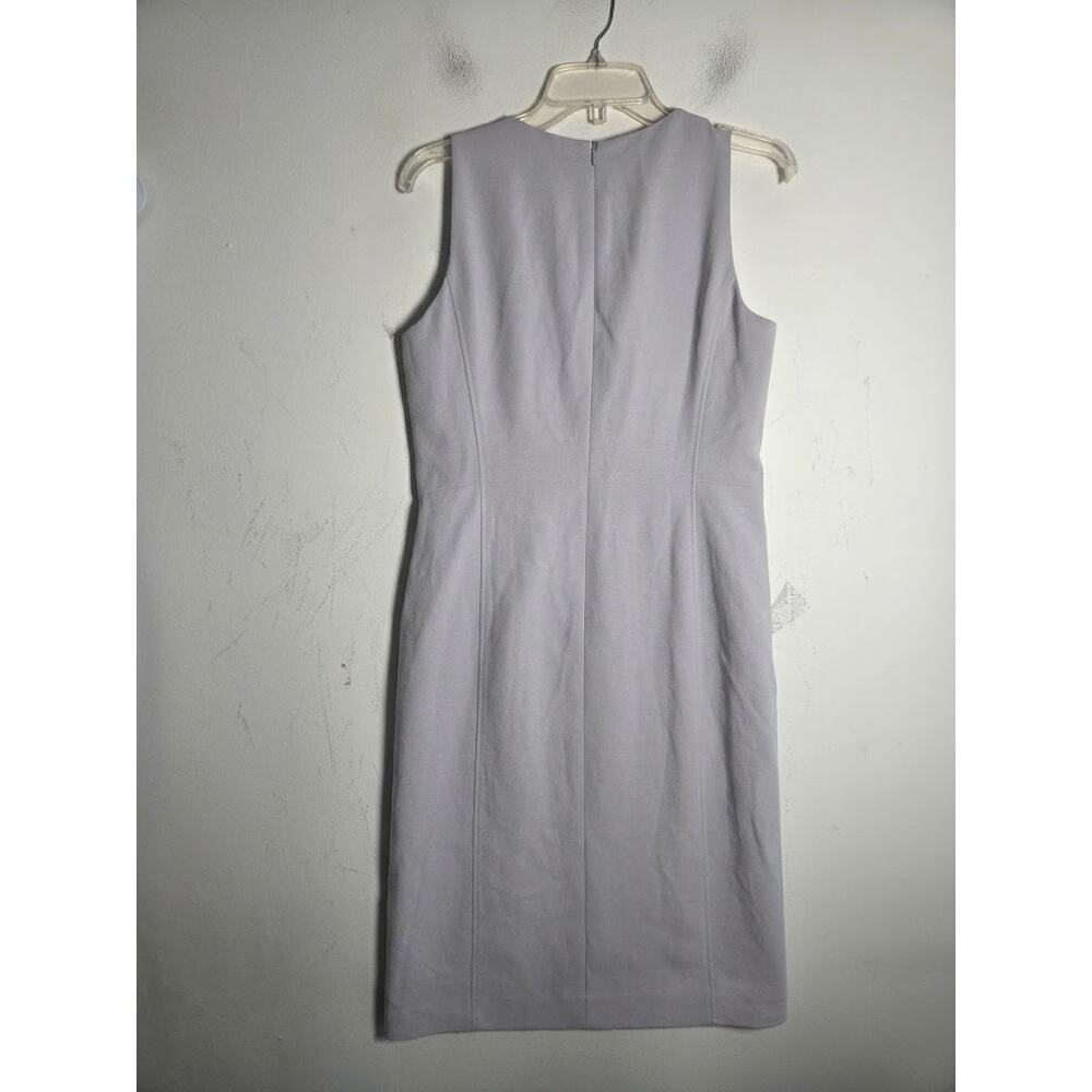 M.M. Lafleur 'The Constance" Light Grey Sleeveles Nep Suiting Shift Dresss sz 8